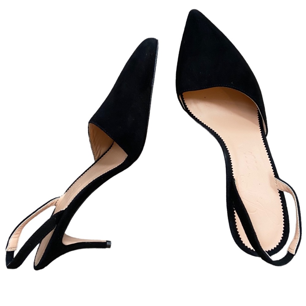 J. Crew Black Suede Slingback pump, COLETTE, size 8